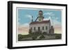 San Diego, CA - Old Spanish Lighthouse at Point Loma-Lantern Press-Framed Art Print