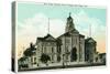 San Diego, California - Exterior View of the County Court House-Lantern Press-Stretched Canvas