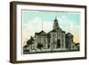 San Diego, California - Exterior View of the County Court House-Lantern Press-Framed Art Print