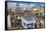 San Diego, California - Mission Beach Amusement Center Scene-Lantern Press-Framed Stretched Canvas