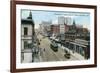 San Diego, California - Northern View of 5th Street from G Street-Lantern Press-Framed Premium Giclee Print