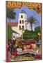 San Diego, California - Old Town-null-Mounted Poster