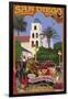 San Diego, California - Old Town-Lantern Press-Framed Art Print