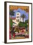 San Diego, California - Old Town-Lantern Press-Framed Art Print