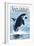 San Diego, California - Orca Jumping-Lantern Press-Framed Art Print