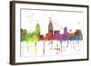 San Diego California Skyline MCLR 1-Marlene Watson-Framed Giclee Print