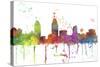 San Diego California Skyline MCLR 1-Marlene Watson-Stretched Canvas