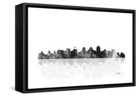 San Diego California Skyline-Marlene Watson-Framed Stretched Canvas