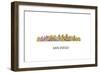 San Diego California Skyline-Marlene Watson-Framed Giclee Print