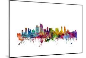 San Diego California Skyline-Michael Tompsett-Mounted Art Print