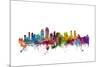 San Diego California Skyline-Michael Tompsett-Mounted Art Print