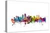 San Diego California Skyline-Michael Tompsett-Stretched Canvas