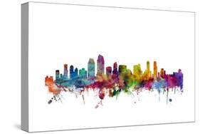 San Diego California Skyline-Michael Tompsett-Stretched Canvas