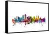 San Diego California Skyline-Michael Tompsett-Framed Stretched Canvas