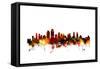 San Diego California Skyline-Michael Tompsett-Framed Stretched Canvas