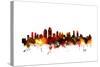 San Diego California Skyline-Michael Tompsett-Stretched Canvas