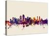 San Diego California Skyline-Michael Tompsett-Stretched Canvas