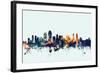 San Diego California Skyline-Michael Tompsett-Framed Art Print