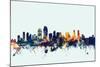 San Diego California Skyline-Michael Tompsett-Mounted Art Print