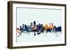 San Diego California Skyline-Michael Tompsett-Framed Art Print