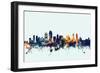 San Diego California Skyline-Michael Tompsett-Framed Art Print