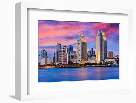 San Diego, California, USA Downtown Skyline.-SeanPavonePhoto-Framed Photographic Print