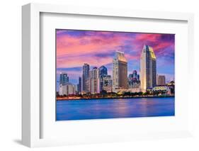 San Diego, California, USA Downtown Skyline.-SeanPavonePhoto-Framed Photographic Print