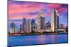 San Diego, California, USA Downtown Skyline.-SeanPavonePhoto-Mounted Photographic Print