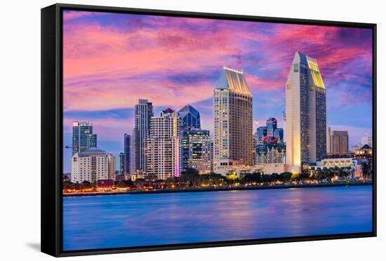 San Diego, California, USA Downtown Skyline.-SeanPavonePhoto-Framed Stretched Canvas