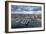 San Diego, California - Water and City Aerial View-Lantern Press-Framed Art Print