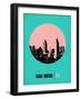 San Diego Circle Poster 1-NaxArt-Framed Art Print