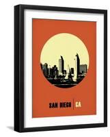 San Diego Circle Poster 2-NaxArt-Framed Art Print