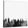 San Diego City Skyline - Black-NaxArt-Stretched Canvas