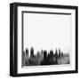 San Diego City Skyline - Black-NaxArt-Framed Art Print