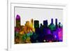 San Diego City Skyline-NaxArt-Framed Premium Giclee Print