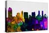 San Diego City Skyline-NaxArt-Stretched Canvas