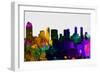 San Diego City Skyline-NaxArt-Framed Art Print