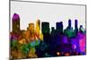 San Diego City Skyline-NaxArt-Mounted Art Print