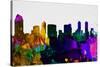 San Diego City Skyline-NaxArt-Stretched Canvas