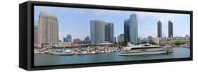 San Diego downtown marina and skyline, San Diego County, California, USA-null-Framed Stretched Canvas
