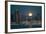 San Diego Downtown Skyline and Full Moon over Water at Night-Songquan Deng-Framed Photographic Print