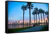 San Diego from Ferry Landing in Coronado-pdb1-Framed Stretched Canvas