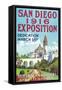 San Diego International Exposition Poster - San Diego, CA-Lantern Press-Framed Stretched Canvas