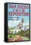 San Diego International Exposition Poster - San Diego, CA-Lantern Press-Framed Stretched Canvas