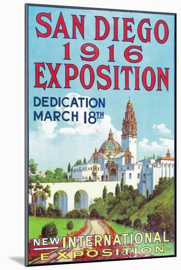 San Diego International Exposition Poster - San Diego, CA-Lantern Press-Mounted Art Print