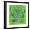 San Diego La Jolla Surfing-null-Framed Art Print