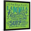 San Diego La Jolla Surfing-null-Framed Art Print