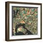 San Diego Map-Jazzberry Blue-Framed Art Print