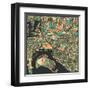 San Diego Map-Jazzberry Blue-Framed Art Print