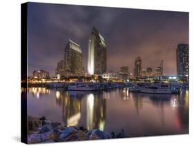 San Diego Marina and Skyline at Dusk, California, United States of America, North America-Sergio Pitamitz-Stretched Canvas